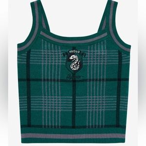 Hot Topic Green Plaid Tank Top